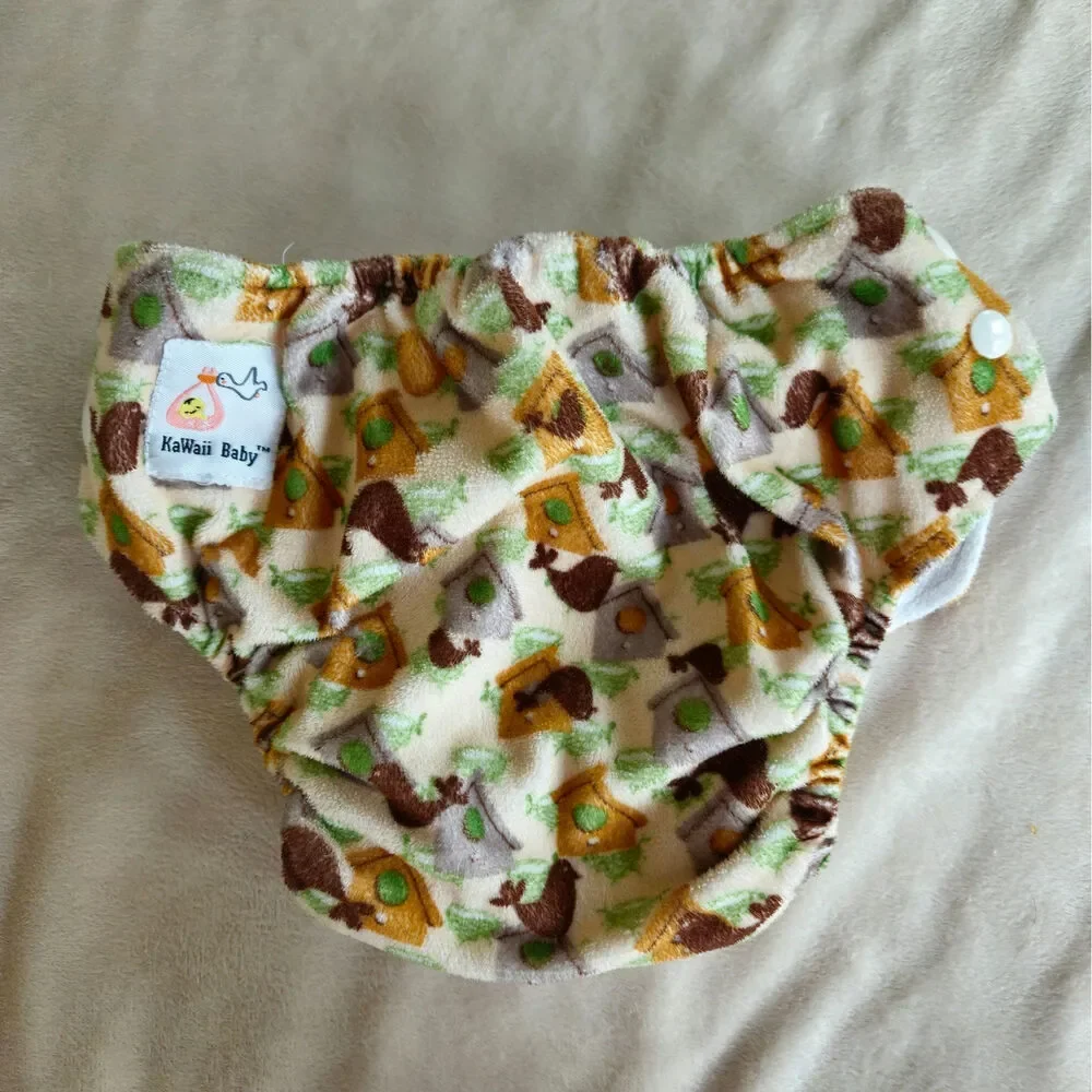 KaWaii Baby One-Size Pocket Cloth Diaper Bundle - Set of 3 + Inserts